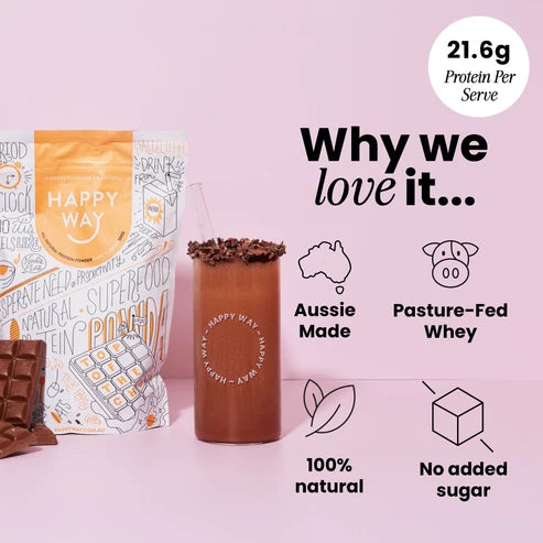 HAPPYWAY -  Whey Protein Powder, Chocolate Flavour