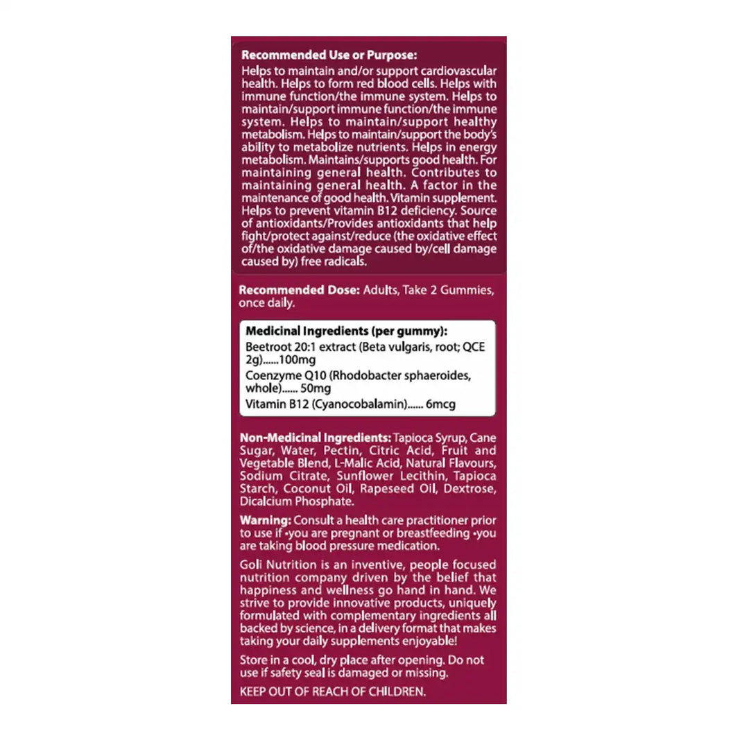 Goli Beets Cardio Gummies