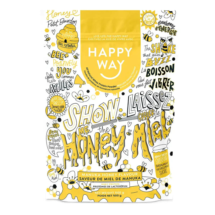 HAPPY WAY Manuka Honey Whey Protein Powder | 500 g