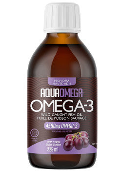 AquaOmega High DHA Omega-3, 4500mg Grape