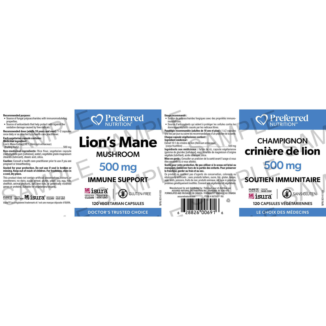 Preferred Nutrition Lion’s Mane Mushroom