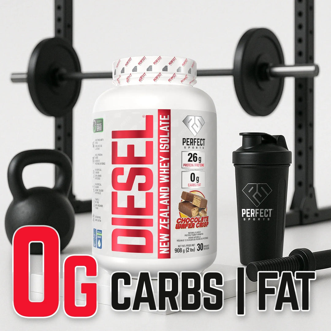 Perfect Sport Diesel New Zealand Whey Isolate, Chocolate Wafer Crisp Protein Powder