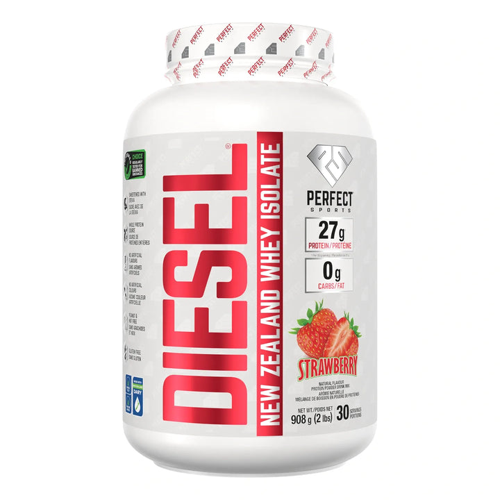 Perfect Sport Diesel New Zealand Whey Isolate, Strawberry Protein Powder