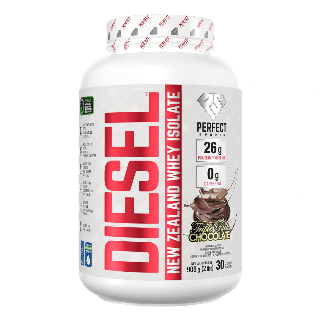 Perfect Sport Diesel New Zealand Whey Isolate, Triple Rich Chocolate Protein Powder