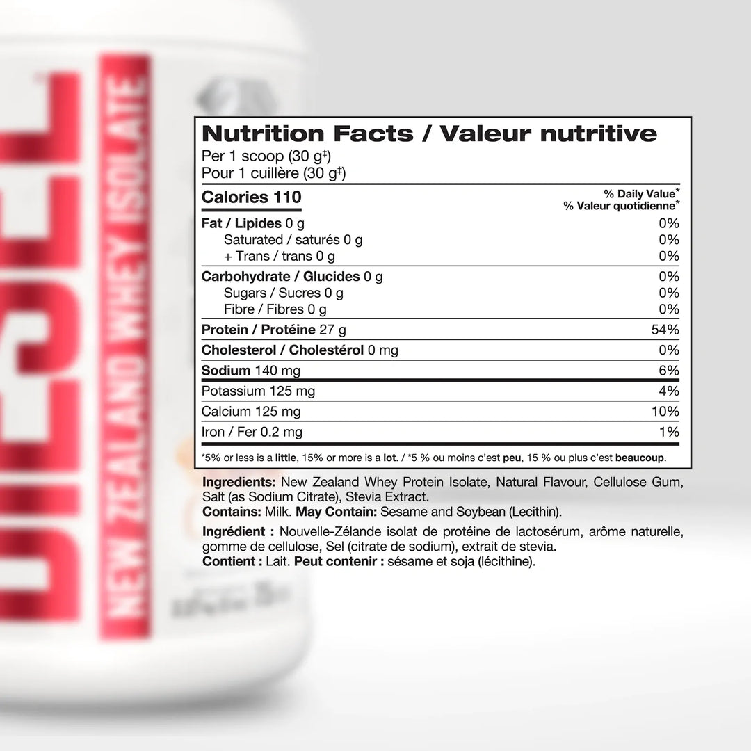 Perfect Sport Diesel New Zealand Whey Isolate, Salted Caramel Protein Powder