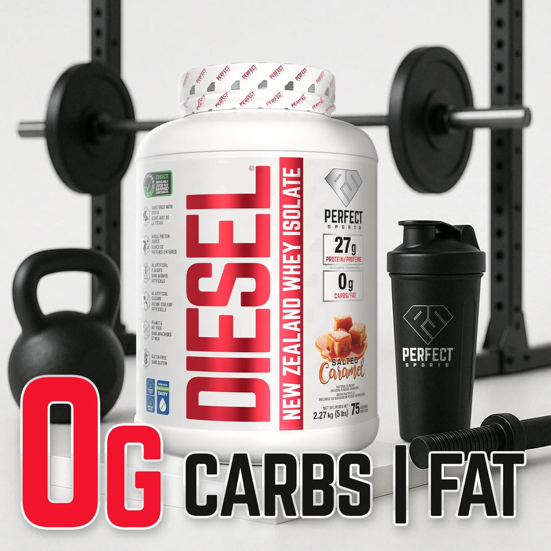 Perfect Sport Diesel New Zealand Whey Isolate, Salted Caramel Protein Powder