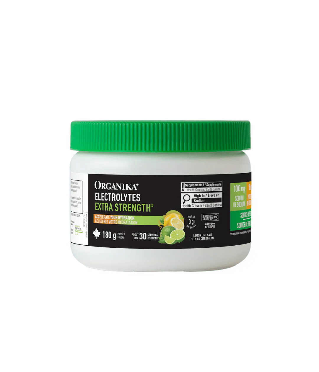 Organika® Electrolytes Extra Strength, Lemon Lime Salt
