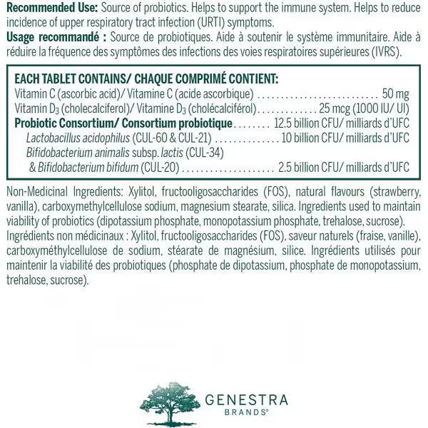 Genestra HMF Fit For School Probiotic Natural Strawberry-Vanilla Flavour
