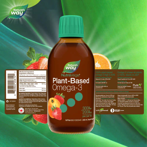 Nature's Way NutraVege™ Omega-3, Plant Based Strawberry Orange Flavour