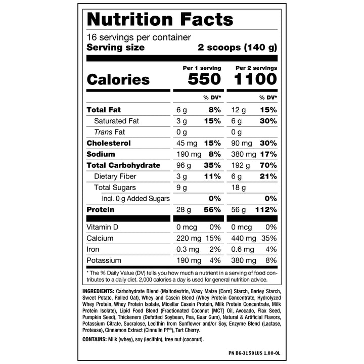Mutant Mass Gainer 2 Flavors: Triple Chocolate/ Vanilla