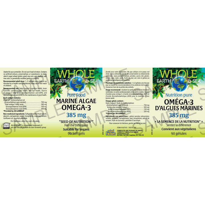 Whole Earth & Sea Marine Algae Omega-3