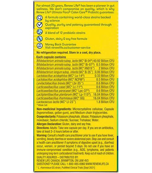 Renew Life ® Probiotics Ultimate Flora® Colon Care™ Probiotic, 80 Billion Active Cultures
