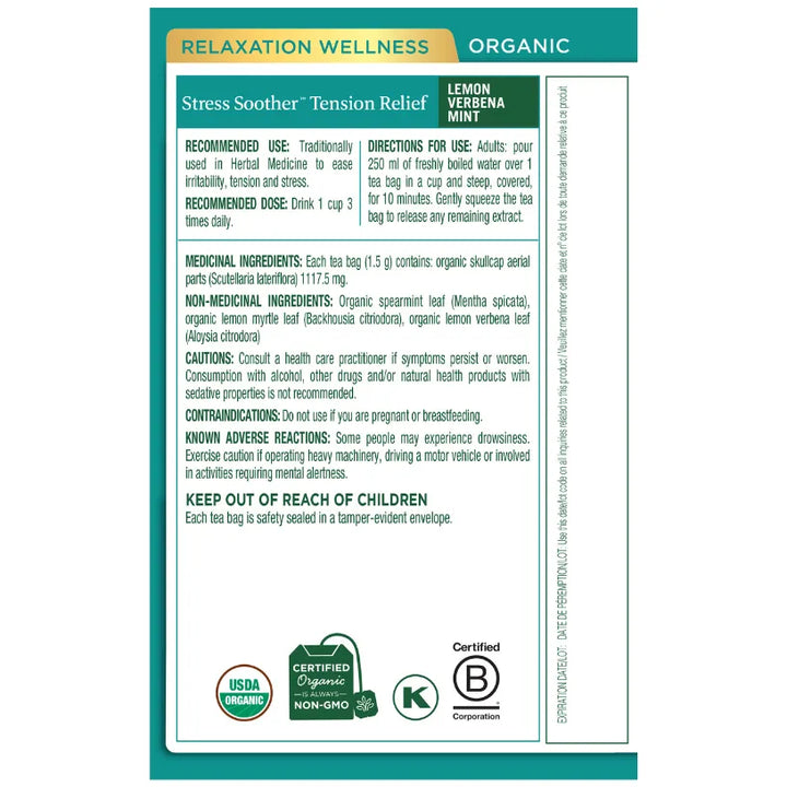 Traditional Medicinals® Organic Stress Soother™ Tension Relief Tea