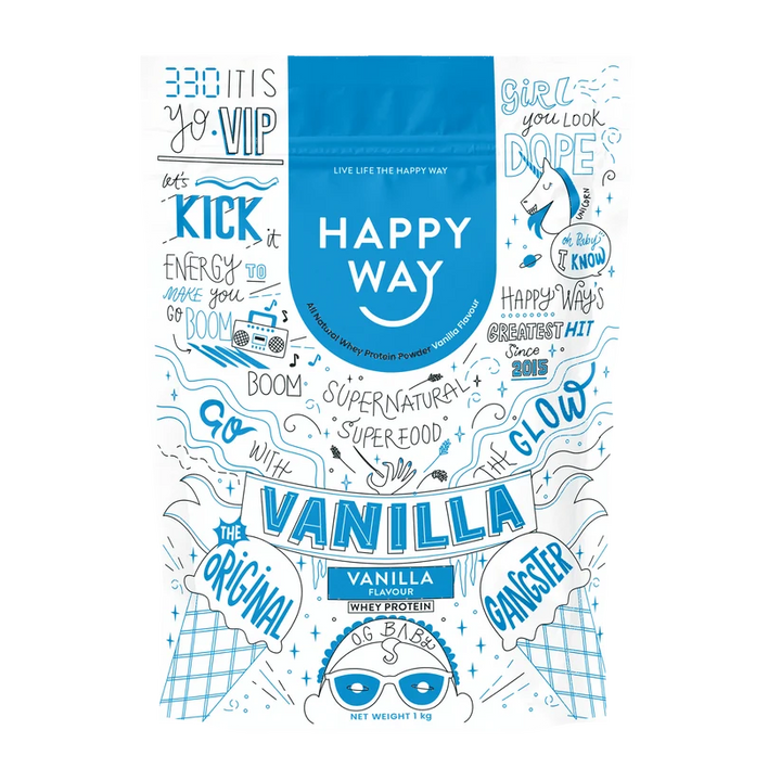 HAPPYWAY - Whey Protein Powder, Vanilla Flavour
