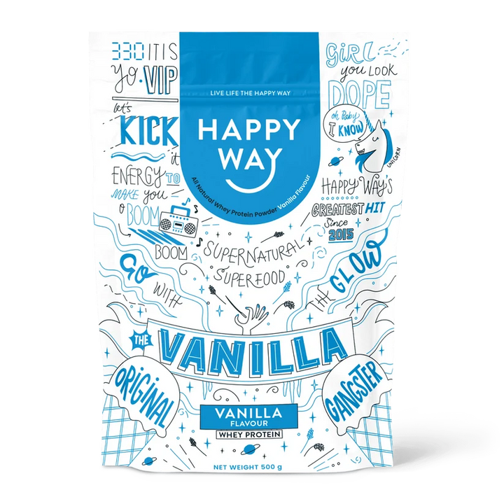 HAPPYWAY - Whey Protein Powder, Vanilla Flavour