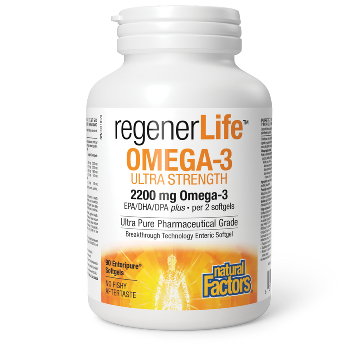 Natural Factors RegenerLife Omega-3 | Ultra Strength - 1100 mg