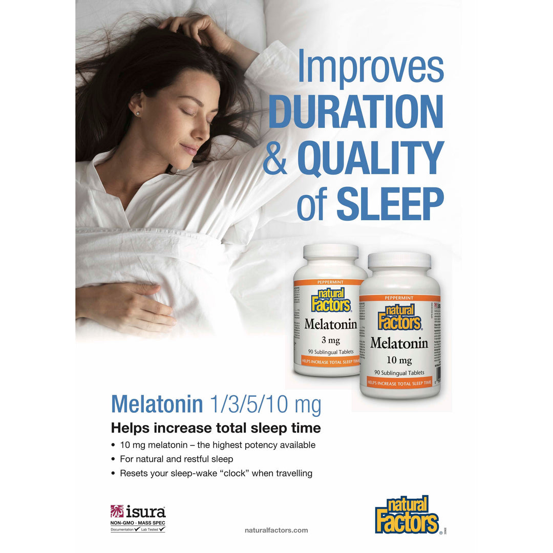 Melatonin 3 mg, Peppermint Sublingual Tablets