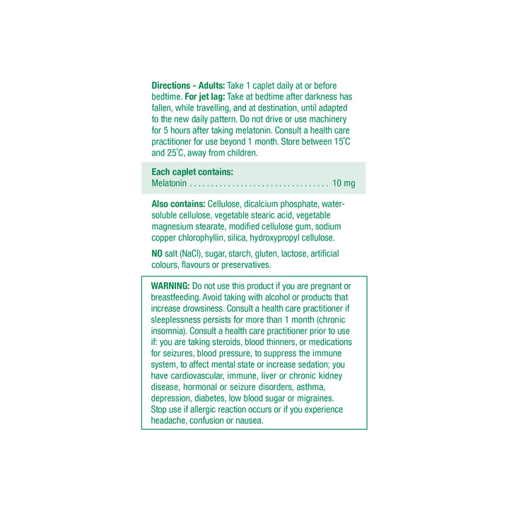 Jamieson Melatonin Maximum Strength Timed Release Dual Action Bi-Layer Caplets, 10 mg
