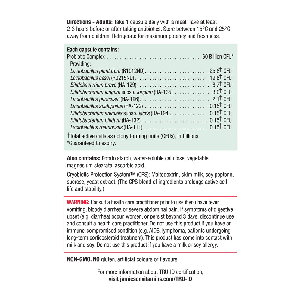 Jamieson 60 Billion Probiotic
