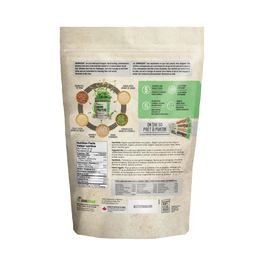 Iron Vegan Sprouted Protein Powder, Unflavoured