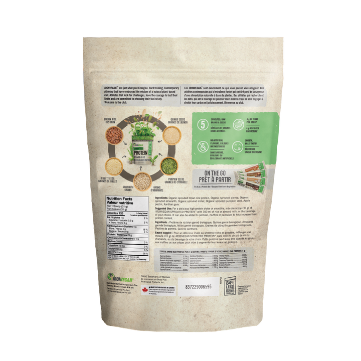 Iron Vegan Sprouted Protein Powder, Unflavoured