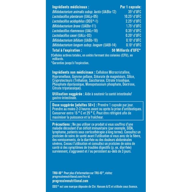 Progressive Perfect Probiotic 50 Billion, Adults 50+
