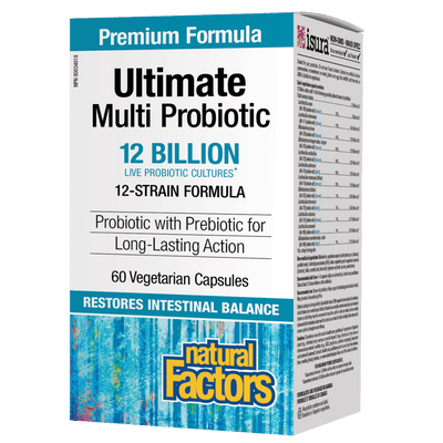 Ultimate Multi Probiotic  12 Billion Live Probiotic Cultures Vegetarian Capsules