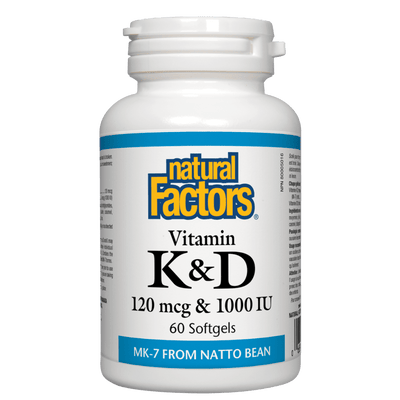 Vitamin K+D   120 mcg / 1000 IU Softgels