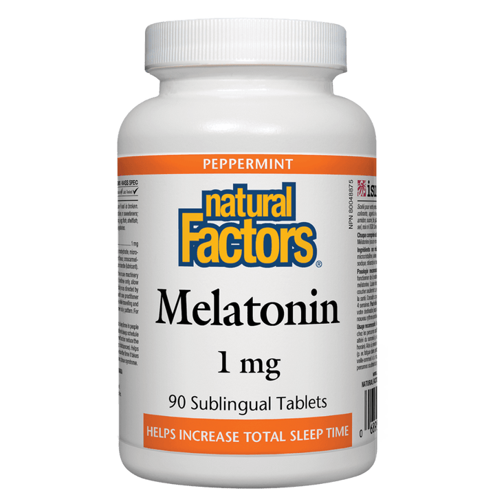 Melatonin 1 mg, Peppermint Sublingual Tablets