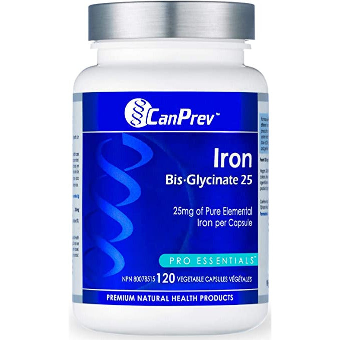 CanPrev Iron Bisglycinate 25mg | 120 Capsules