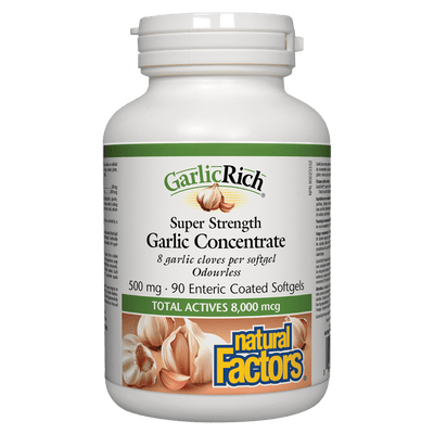 GarlicRich Super Strength Garlic Concentrate 500 mg Enteripure Softgels