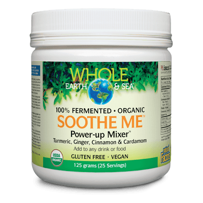 Soothe Me Power-Up Mixer Turmeric, Ginger, Cinnamon & Cardamom, Whole Earth & Sea Powder