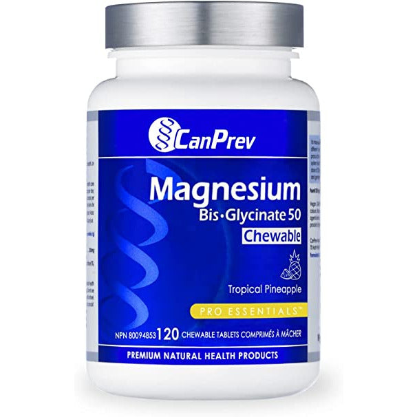CanPrev Magnesium Bisglycinate 50mg | Chewable Tablets