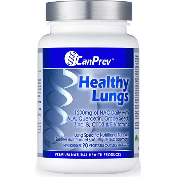 CanPrev Healthy Lungs | NAC 400mg – 90 Capsules