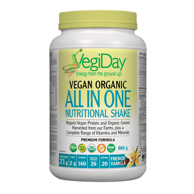 VegiDay Vegan Organic All in One Nutritional Shake French Vanilla Powder
