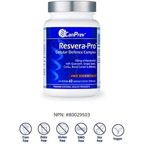 CanPrev Resvera Pro | Cellular Defense Complex 60 Veg Capsules