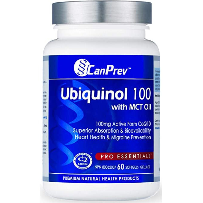 CanPrev Ubiquinol 100 | Active CoQ10 with MCT Oil – 60 Softgels