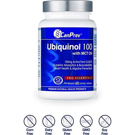 CanPrev Ubiquinol 100 | Active CoQ10 with MCT Oil – 60 Softgels